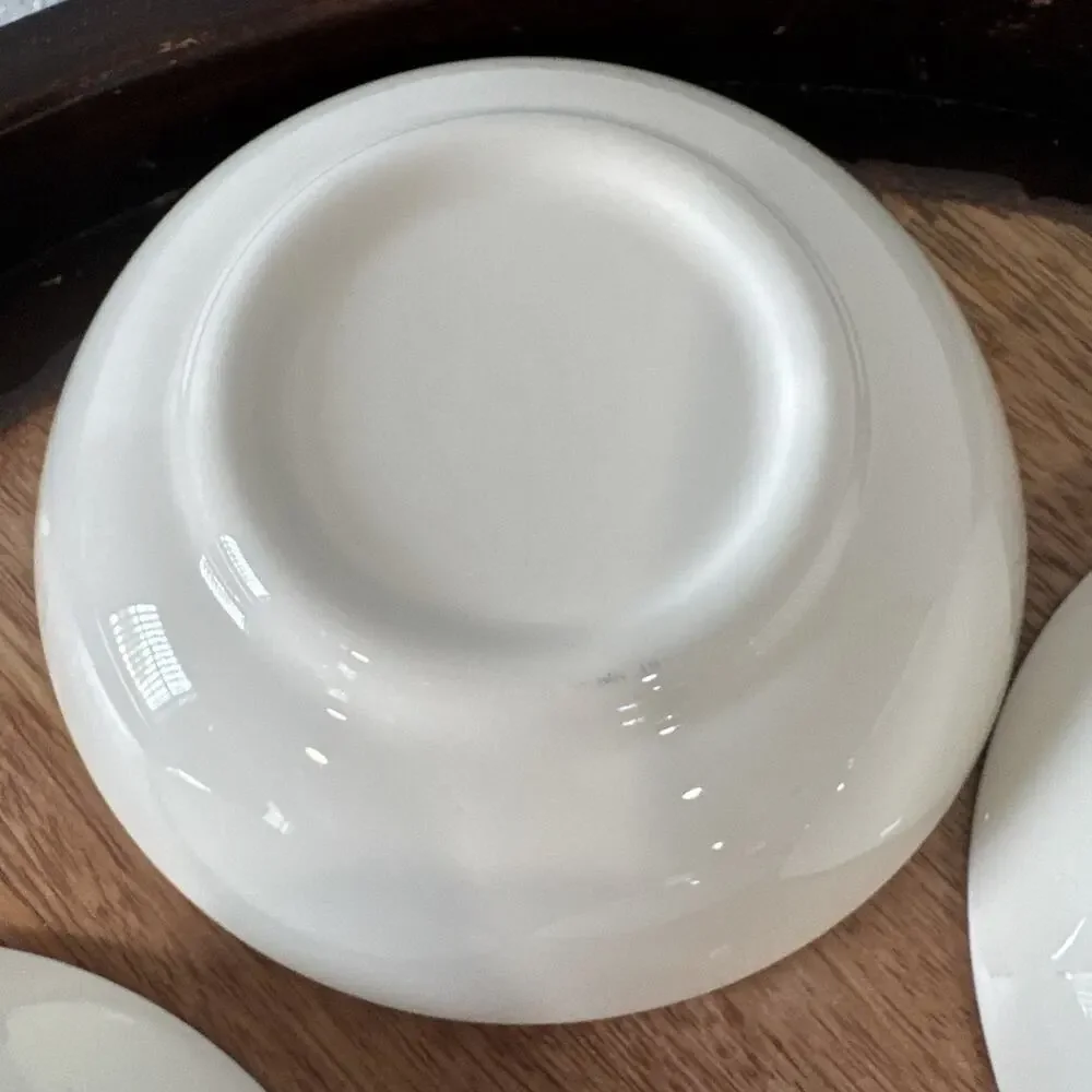 VTg White Floral Berry Fruit Sauce Dessert Sauce Bowl Set of 4